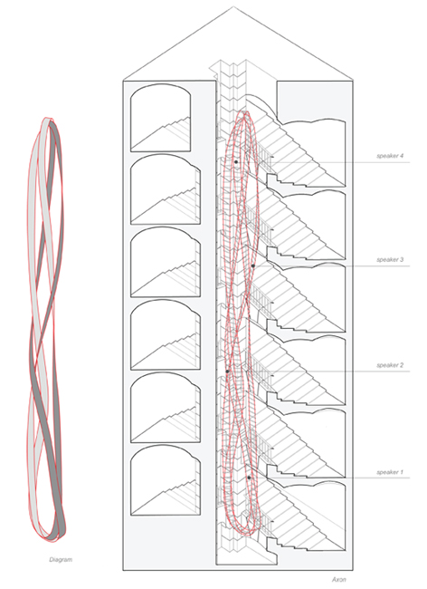section and axon drawing